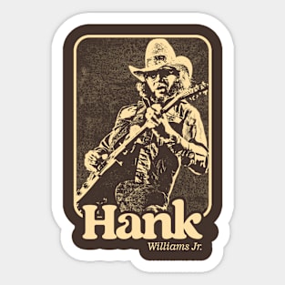Hank Williams Jr // Retro Vintage Style Sticker